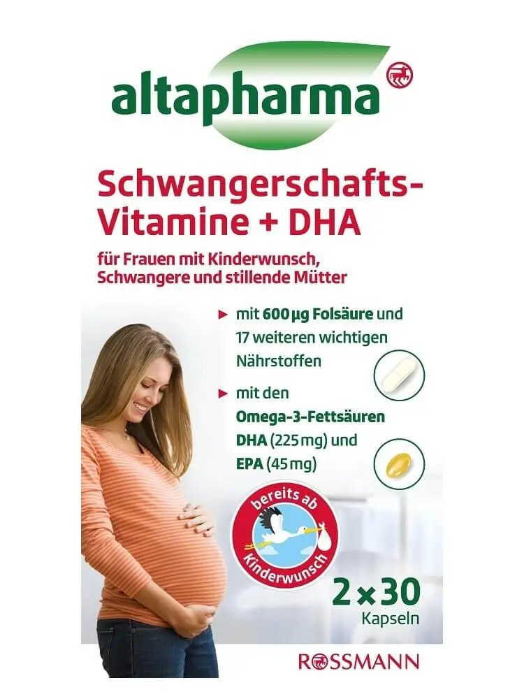 Vitamin tổng hợp cho bà bầu Altapharma Schwangerschafts Vitamine DHA, 60 viên