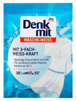 Bột Tẩy Trắng Quần Áo Denkmit Wasche Weiss, 50g
