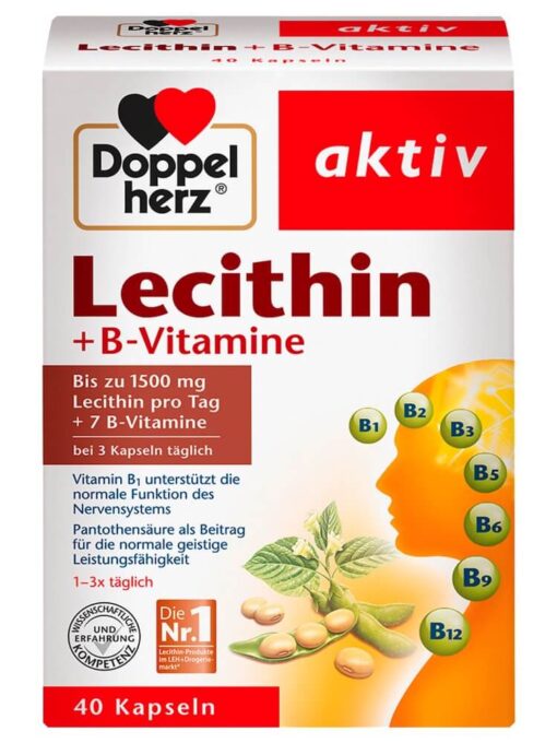 Viên Uống mầm đậu nành Doppelherz Lecithin B Vitamine