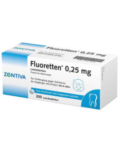 Viên ngậm chắc răng, ngừa sâu răng Sanofi Fluoretten 0.25 mg, 300 viên
