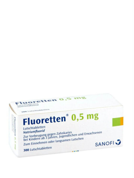 Viên ngậm chắc răng, ngừa sâu răng Sanofi Fluoretten 0.5 mg, 300 viên