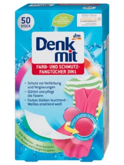 Giấy Hút Màu Quần Áo Denkmit, 50 Miếng