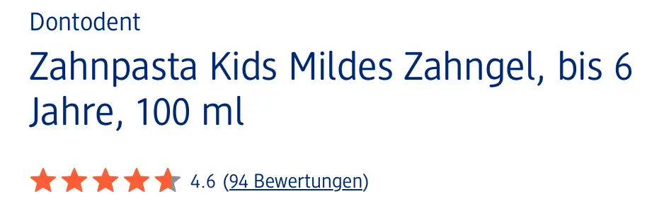 Kem Đánh Răng Trẻ Em Dontodent Kids 100ml