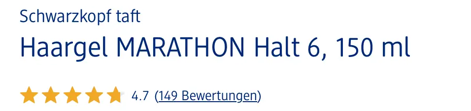 Gel vuốt tóc Taft Marathon Styling Gel, 150ml