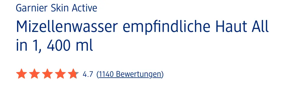 Nước tẩy trang Garnier cho da nhạy cảm 400ml