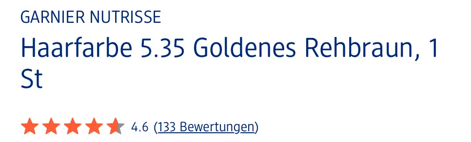Thuốc nhuộm tóc Garnier Nutrisse 5.35 Nâu Vàng