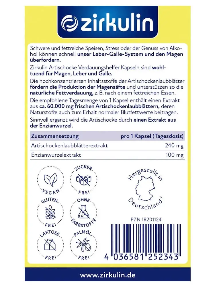 Thuốc bổ gan Zirkulin Artischocke, 30 viên