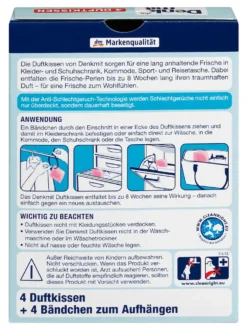 Túi Thơm Để Tủ Quần Áo Denkmit, Hộp 4 Túi