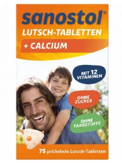 Viên Ngậm Sanostol Lutschtabletten Multi-Vitmine + Calcium, 75 viên