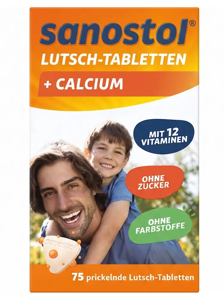 Viên Ngậm Sanostol Lutschtabletten Multi-Vitmine + Calcium, 75 viên