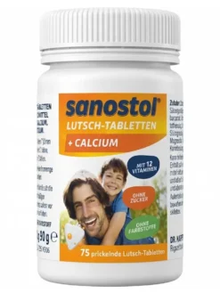 Viên Ngậm Sanostol Lutschtabletten Multi-Vitmine + Calcium, 75 viên