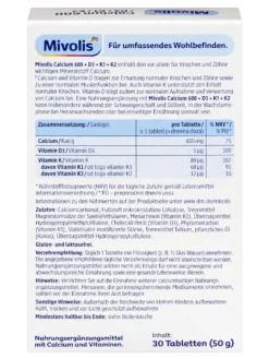 Viên uống Calcium 600 Vitamin D3 K1 K2, 30 viên