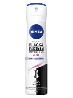 Xịt khử mùi Nivea Black & White Invisible, 150ml