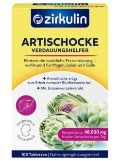 Thuốc bổ gan Zirkulin Artischocke Plus Enzian, 100 viên
