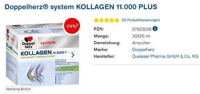 Đánh giá Collagen thủy phân Doppelherz Kollagen 11000 Plus