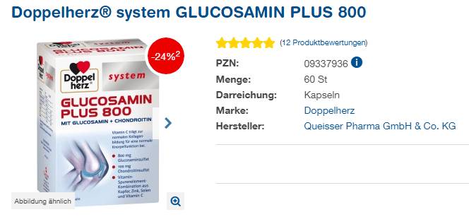 Đánh giá thuốc bổ xương khớp Doppelherz System Glucosamin Plus 800