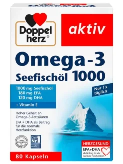 Dầu cá Doppelherz Omega 3 Seefischol 1000, 80 viên
