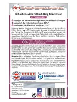 Viên nang Schaebens Anti Falten Lifting Konzentrat, 7 viên