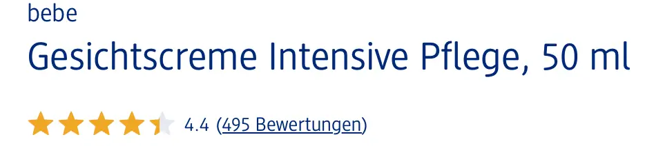 Kem dưỡng da Bebe intensive pflege 50ml