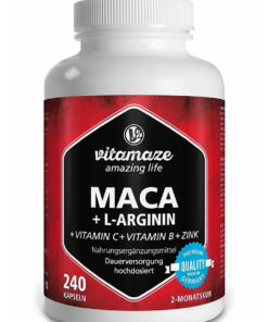 Thuốc tăng cường sinh lý Vitamaze Maca + L-Arginine + Vitamins + Zinc, 240 viên