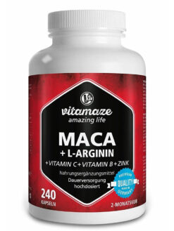 Thuốc tăng cường sinh lý Vitamaze Maca + L-Arginine + Vitamins + Zinc, 240 viên