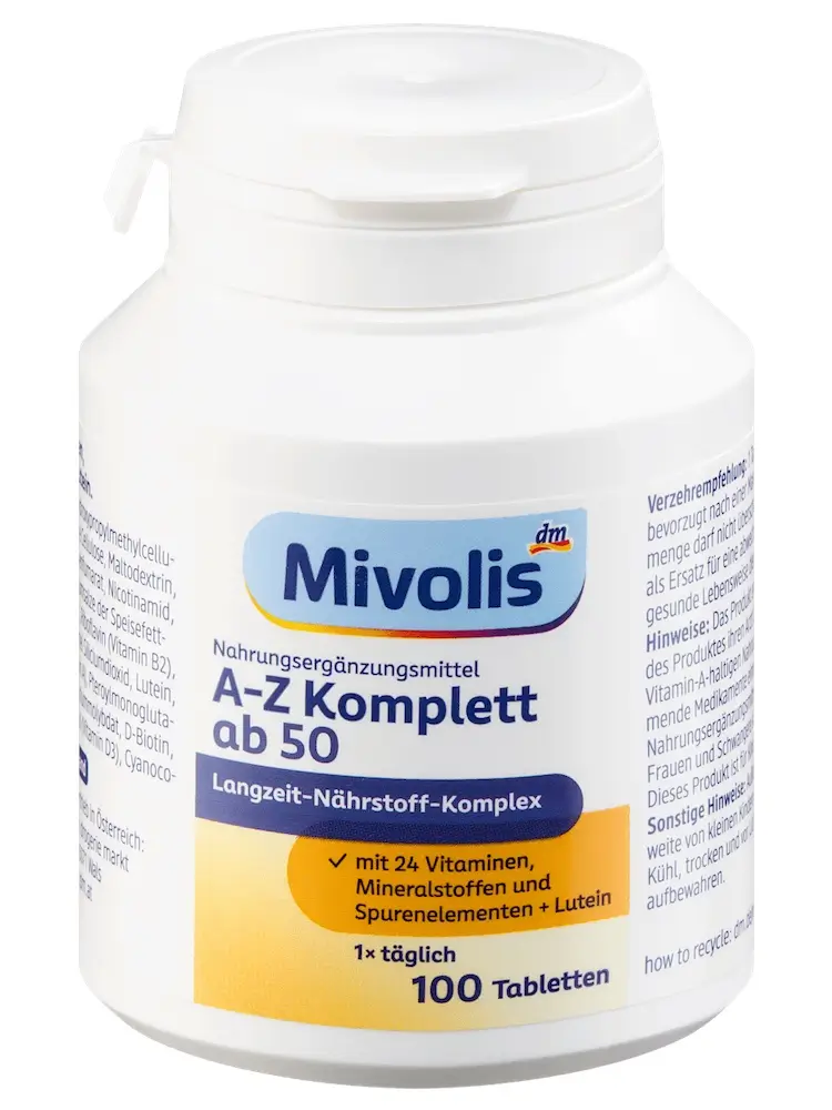 Vitamin Tổng Hợp Mivolis A Z Komplett Depot ab 50, 100 Viên
