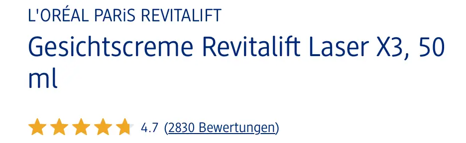 Kem Dưỡng Da Loreal Revitalift Laser X3 Tag ban ngày, 50 ml