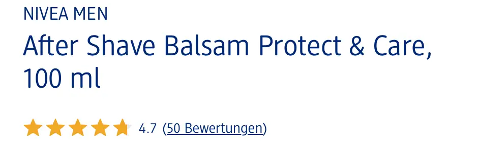 Nivea Men After Shave Balsam Protect & Care, 100 ml