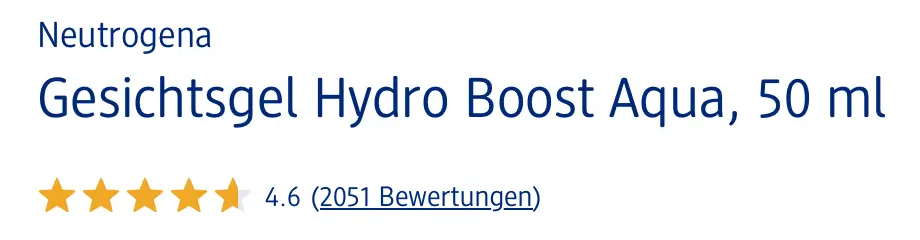 Kem dưỡng ẩm Neutrogena Hydro Boost Aqua Gel, 50 ml