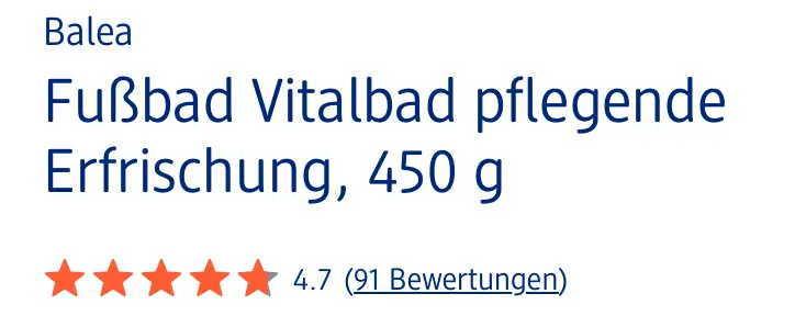 Muối ngâm chân Balea Fuss Vital Bad, 450g