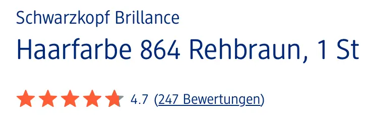 Thuốc Nhuộm Tóc Brillance 864 Rehbraun Màu Nâu Hươu