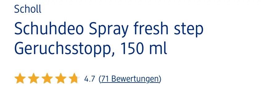 Xịt khử mùi giày Scholl Fresh Step 150ml