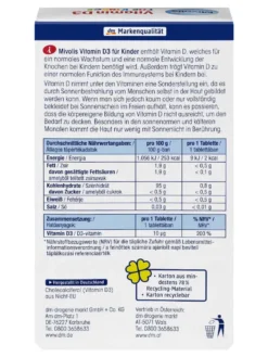 Viên Nhai Mivolis Vitamin D3 Fur Kinder Cho Trẻ Em Từ 4 Tuổi, 60 Viên