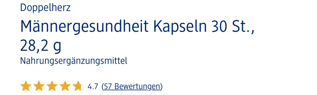 Viên Uống Doppelherz Manner Gesundheit Tăng Cường Sinh Lực Nam Giới, 30 Viên