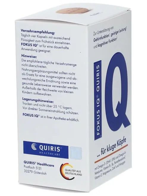 Viên uống FOKUS IQ - Bí Quyết Của Trí Tuệ Thông Minh, 120 Viên