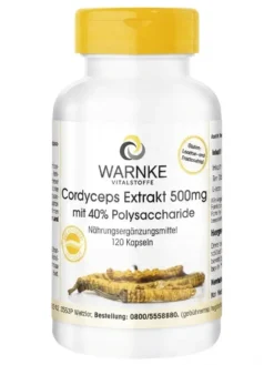 Đông Trùng Hạ Thảo Warnke Cordyceps Extrakt 500mg, 120 Viên Nang