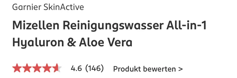 Nước tẩy trang Garnier Hyaluronic Acid & Aloe Vera All-in-1 400ml