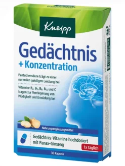 Thuốc bổ não Kneipp Gedachtnis Konzentration, 30 viên