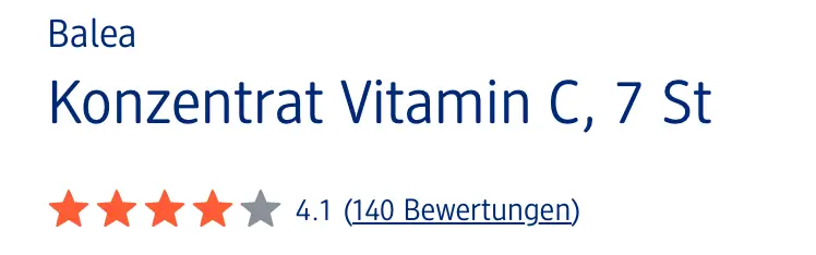 Tinh chât Balea vitamin C Konzentrat, 7 viên