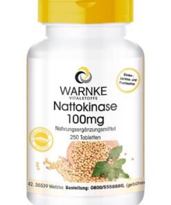 Viên uống WARNKE Nattokinase 100mg phòng ngừa tai biến & đột quỵ, 250 viên