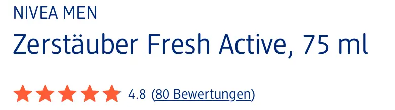 Xịt khử mùi NIVEA MEN Fresh Active 75 ml