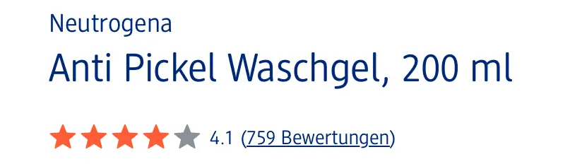 Sữa rửa mặt trị mụn Neutrogena Anti Pickel 200ml