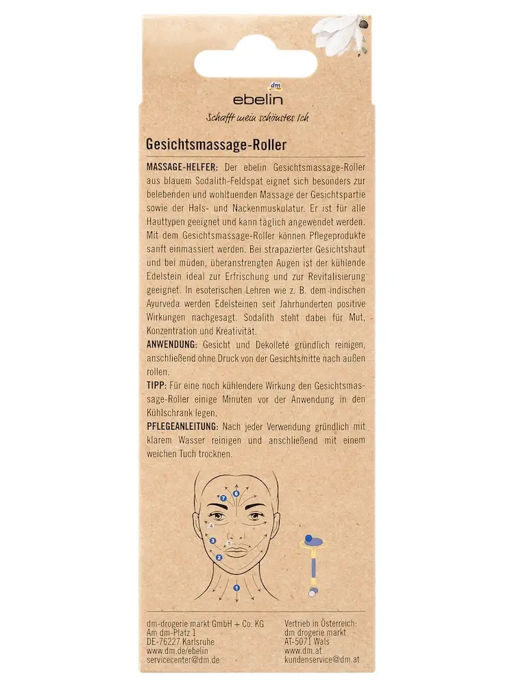 Cây Lăn Massage Mặt Ebelin Đá Sodalith