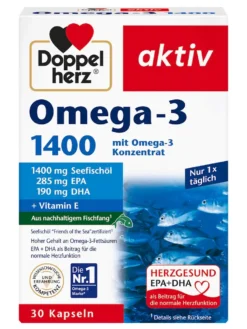 Viên Nang Dầu Cá Doppelherz Omega-3 1400, 80 Viên