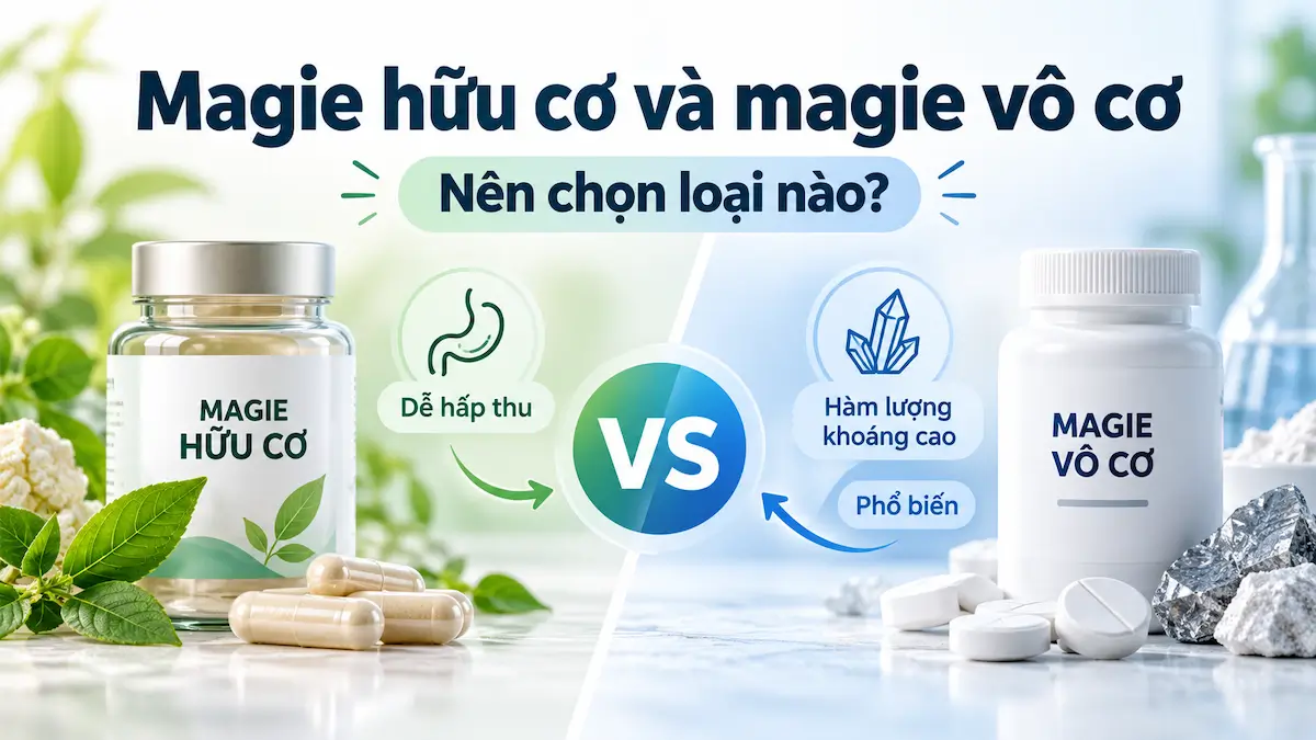 So sánh magie hữu cơ và magie vô cơ