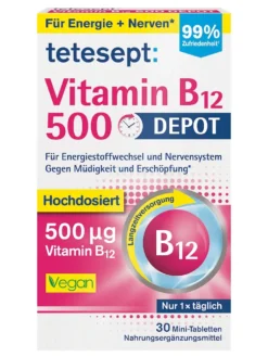 Viên uống Tetesept Vitamin B12 500 Depot, 30 viên